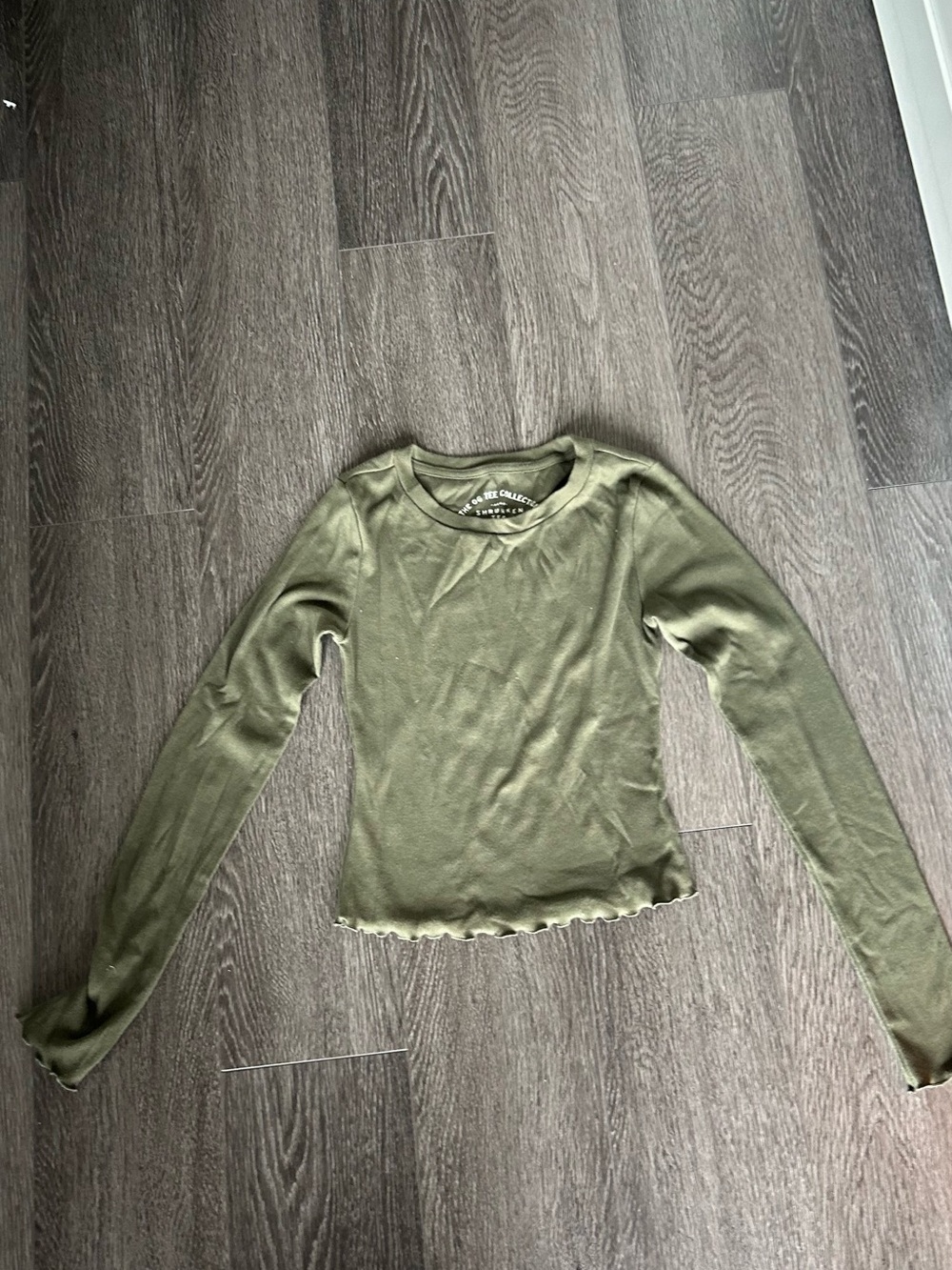 Women’s Olive Green Ribbed Long-Sleeve Top by Free People